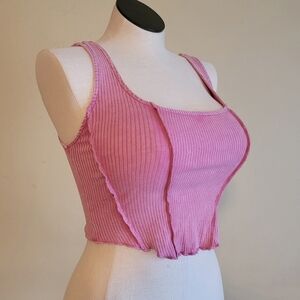Wild Fable Fitted Ribbed Corset Cropped Tank Top